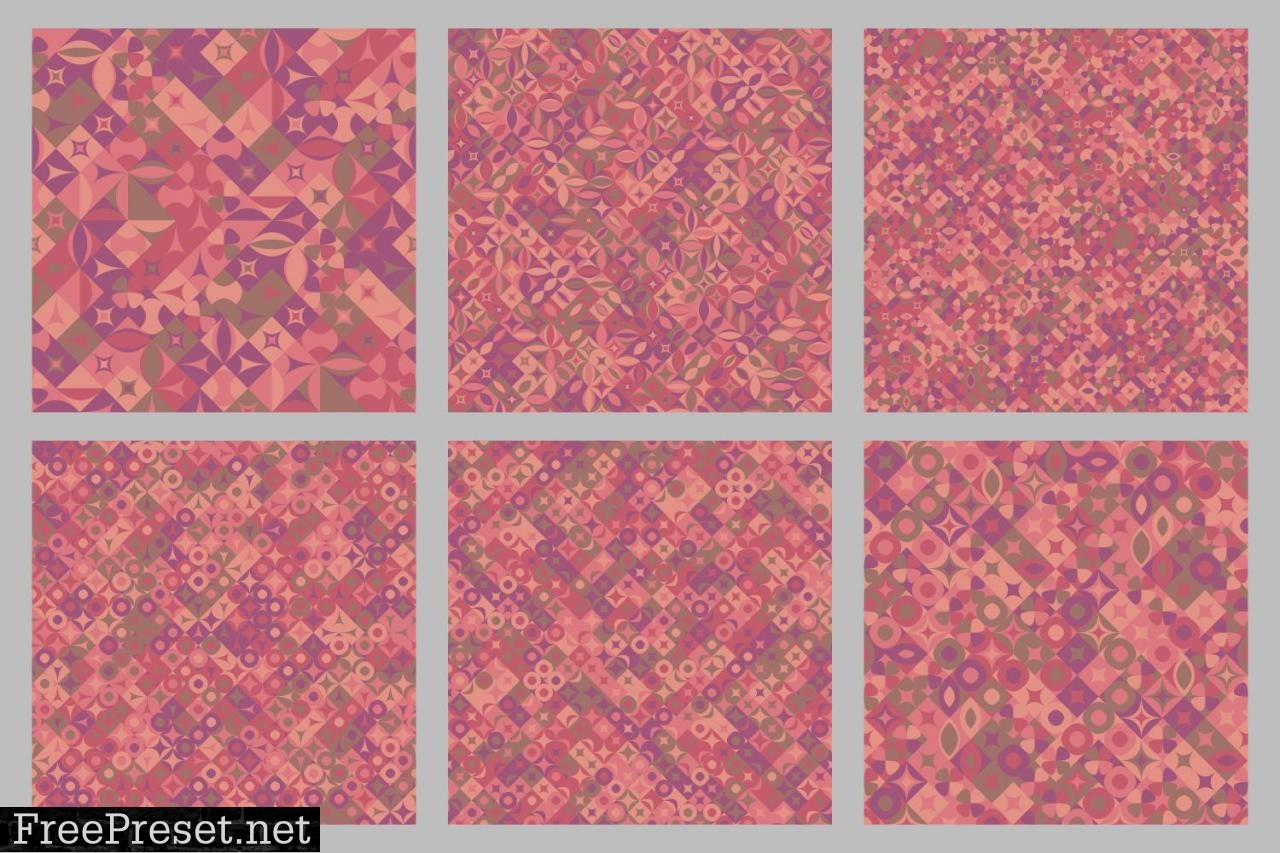 Seamless Mosaic Pattern Set