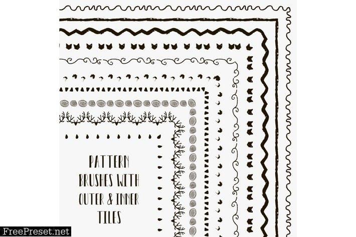 Seamless pattern brushes collection WGKEFZ5