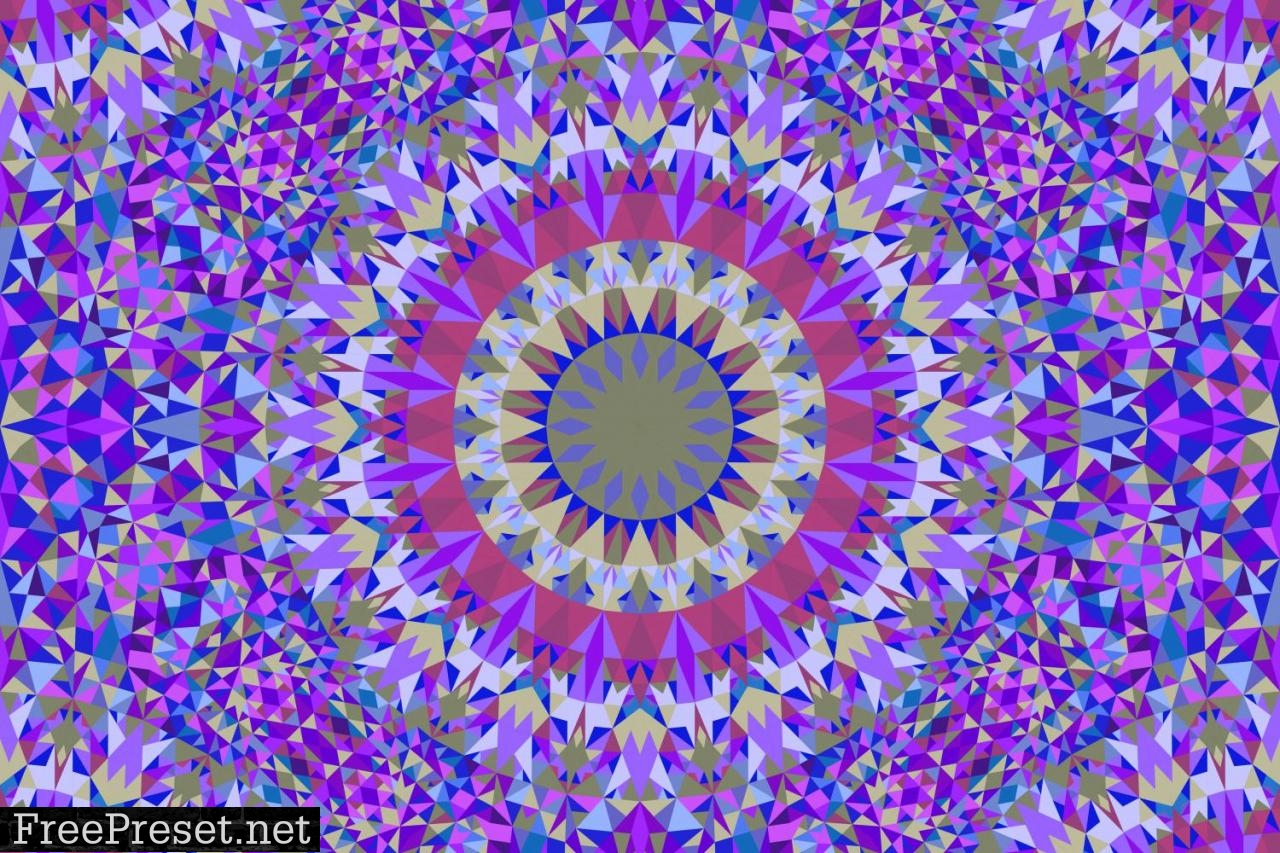Seamless Triangle Mandala Pattern