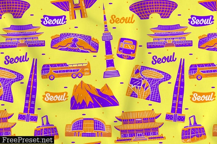 Seoul Seamless Pattern TPATN8T