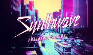 Synthwave Photoshop Action 8BAZPDL