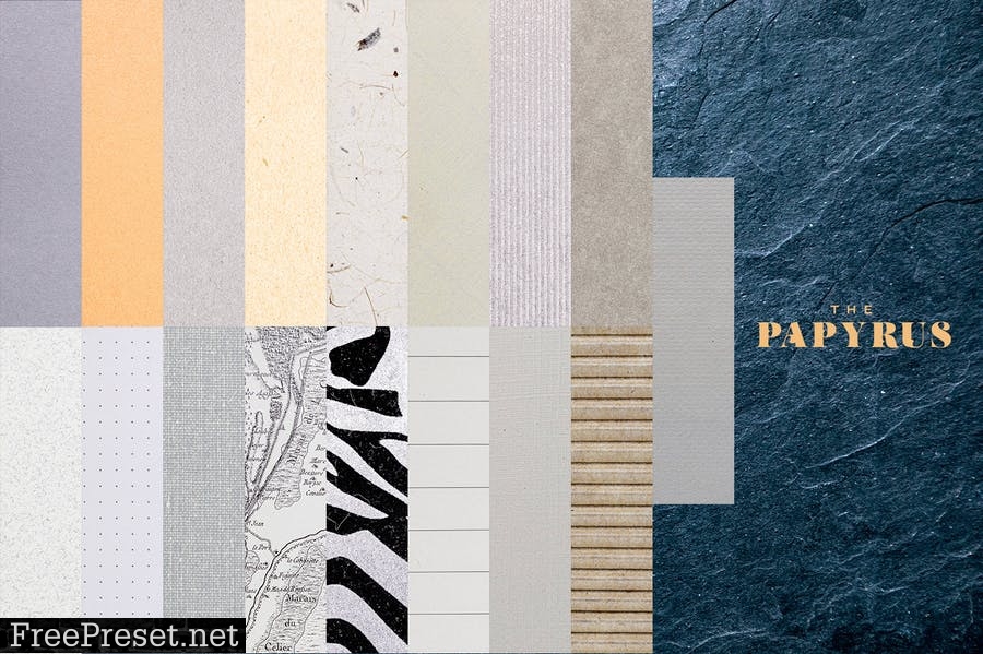 The Papyrus - 65 Paper Textures MX7QRN6