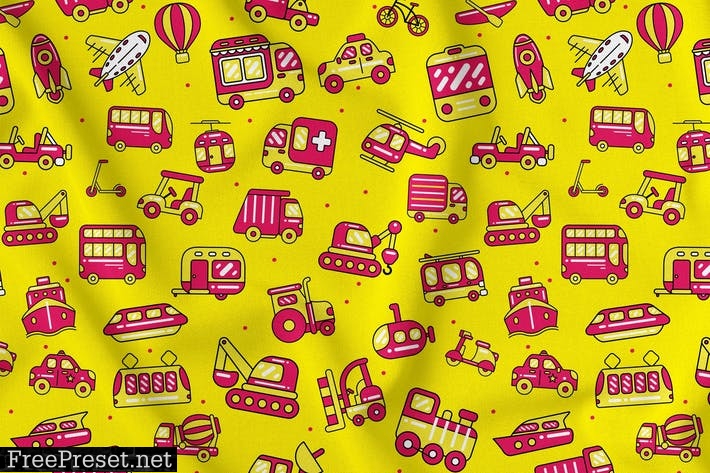 Transport Seamless Pattern M88PJ2X