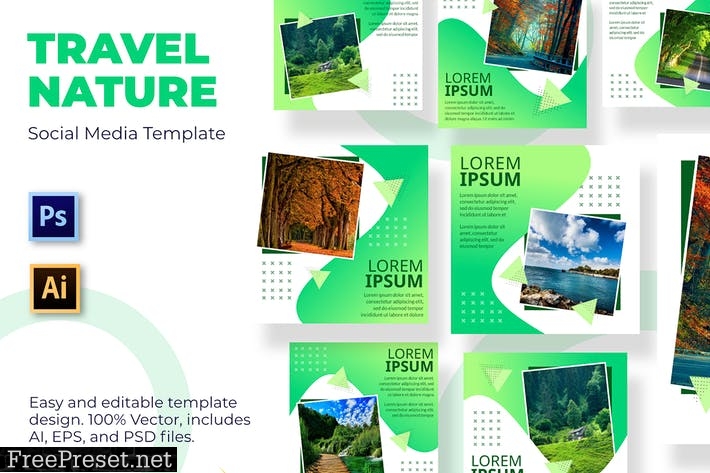 Travel Social Media Template WEVJCY3