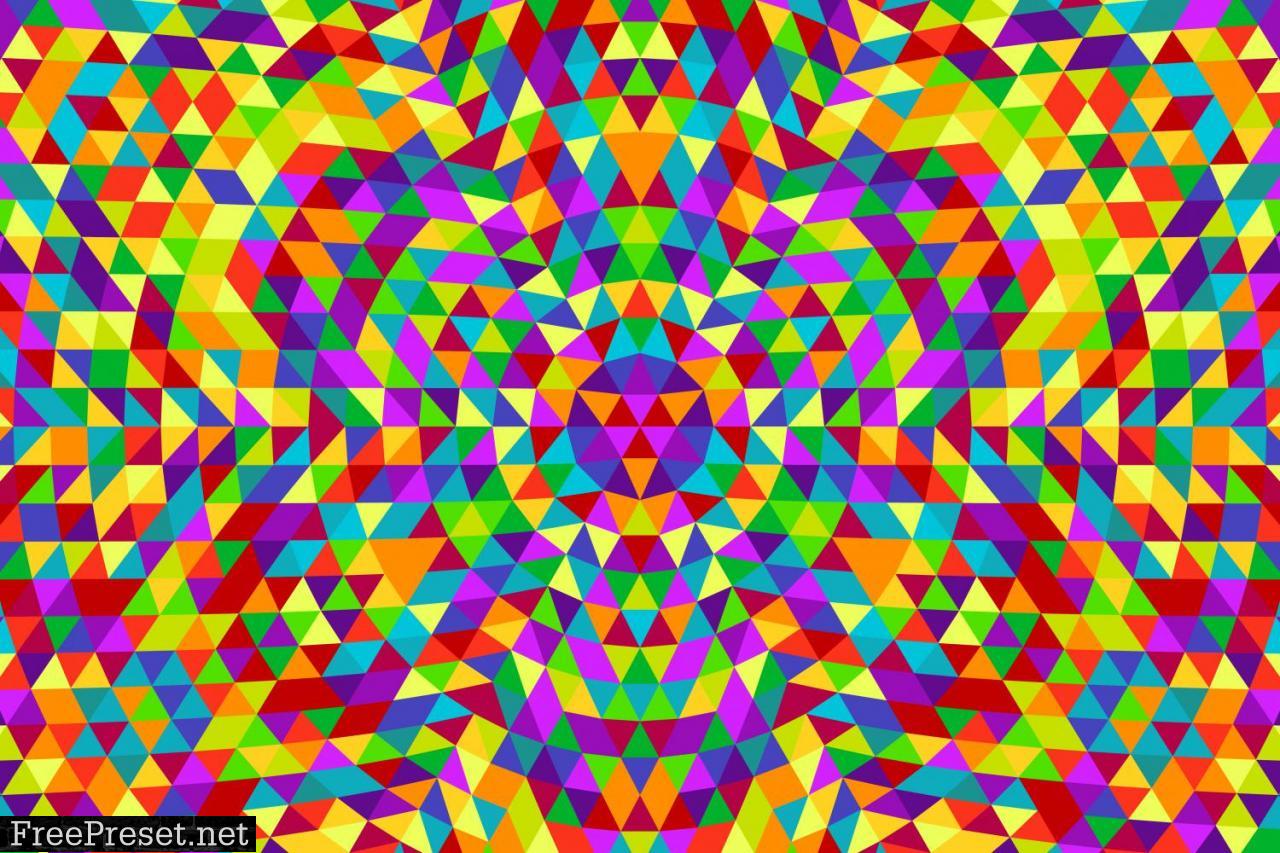 Triangle Mosaic Mandala Background