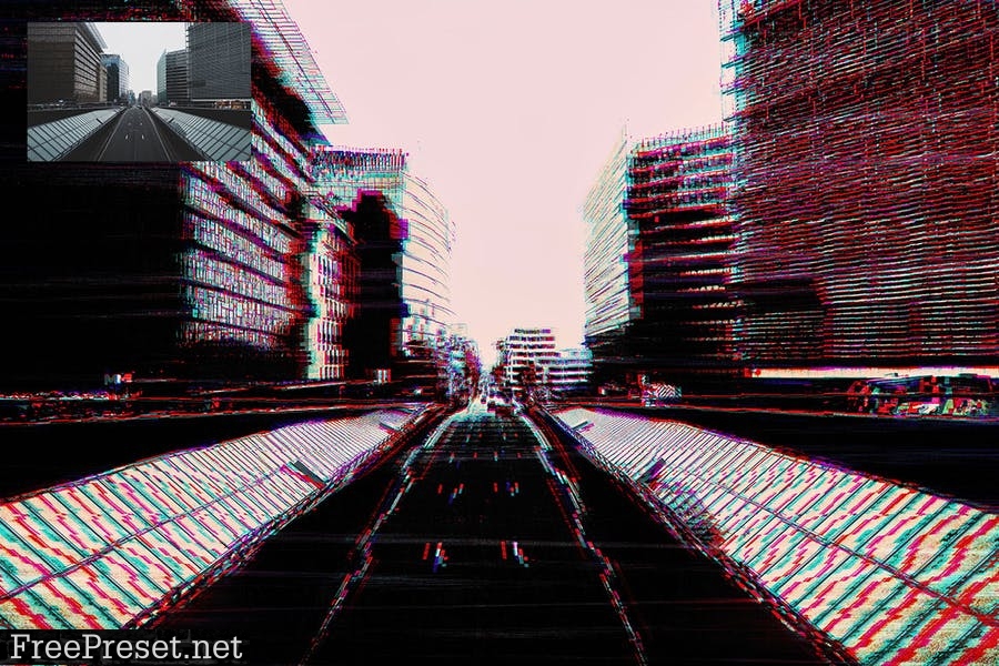 VHS Glitch Photoshop Action EJSE8EG