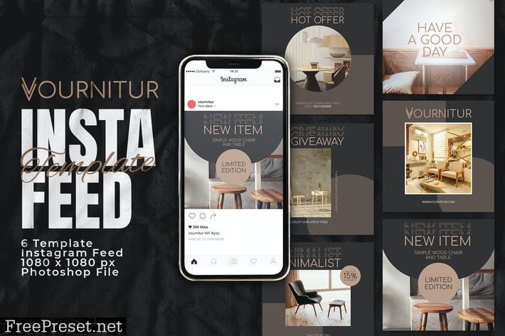 Vourniture Instagram Feed Post Template 3YG6KWY
