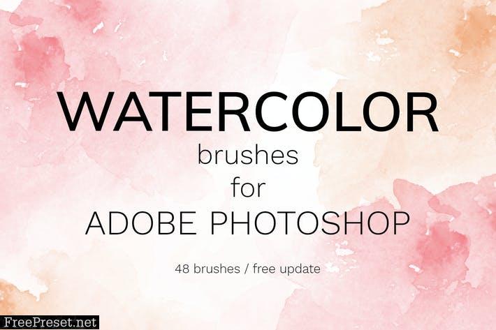 Watercolor Photoshop brush set K7HDU9B