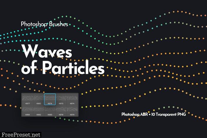 Waves of Particles Photoshop Brushes S57RZ2