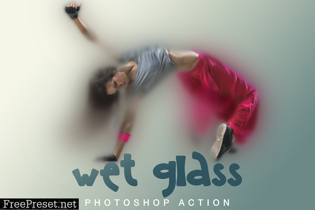 WET glass Photoshop Action 320174