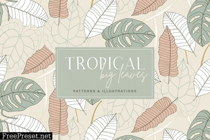 Big Leaves - Tropical Patterns B69PA73