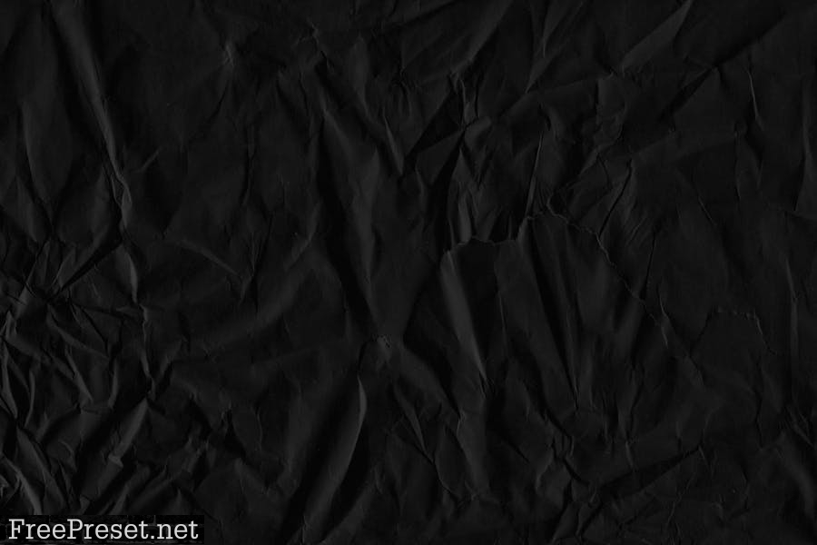 Black Crumpled Paper Textures Z7CRW25