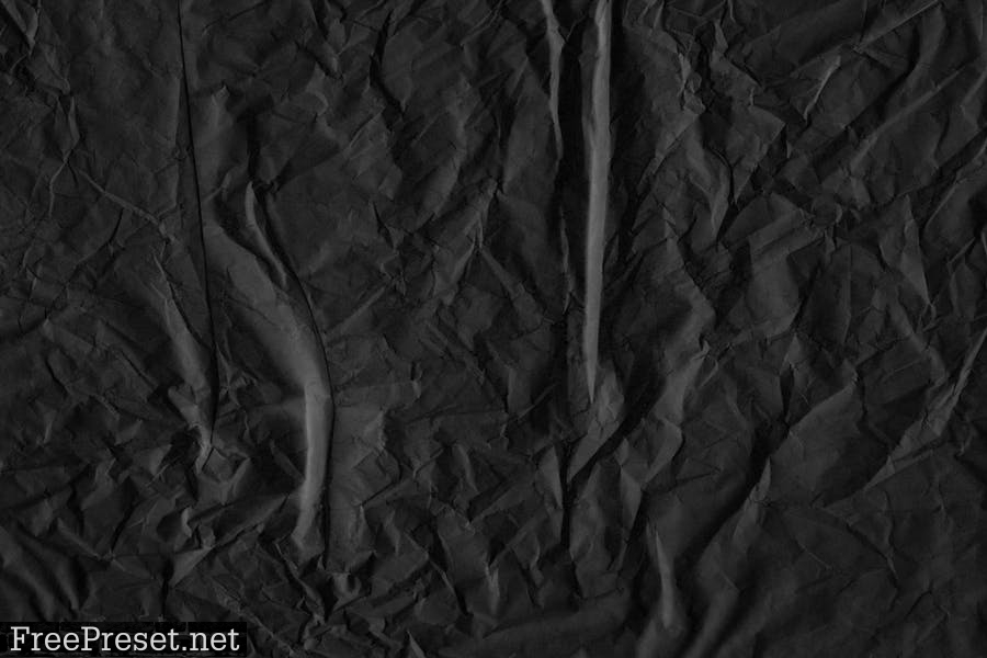 Black Crumpled Paper Textures Z7CRW25