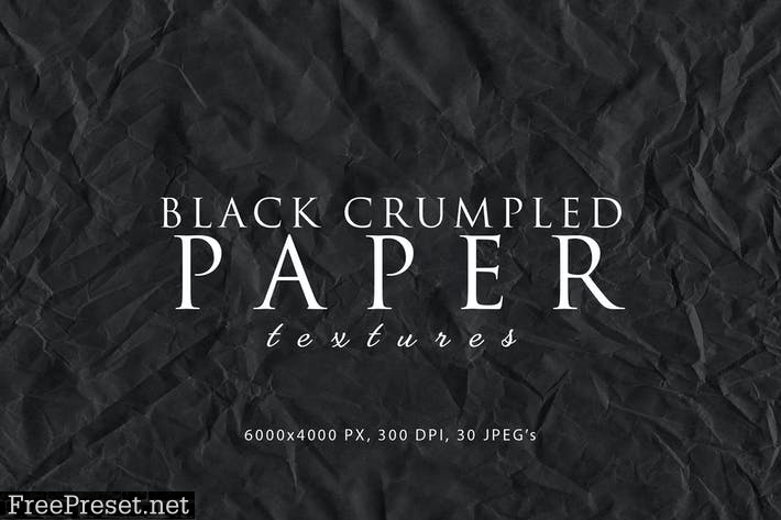 Black Crumpled Paper Textures Z7CRW25