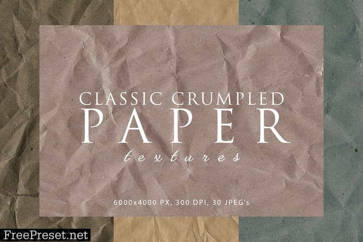 Classic Crumpled Paper Textures UPHKZLP