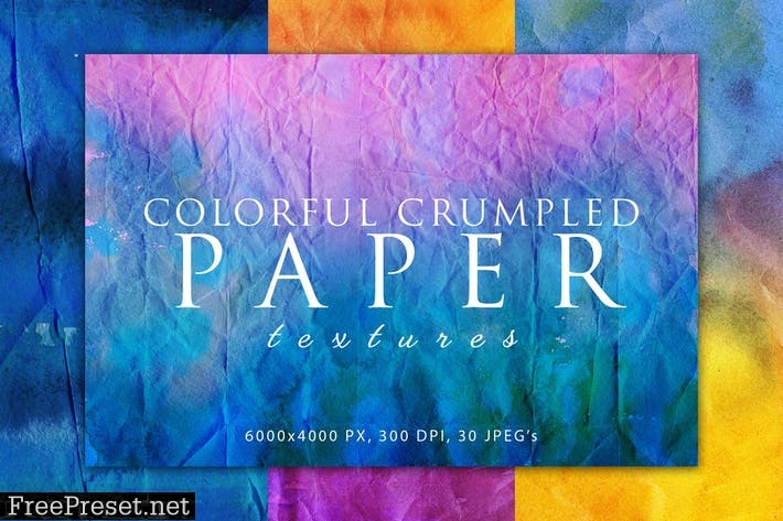 Colorful Crumpled Paper Textures 2 PA8FFD7