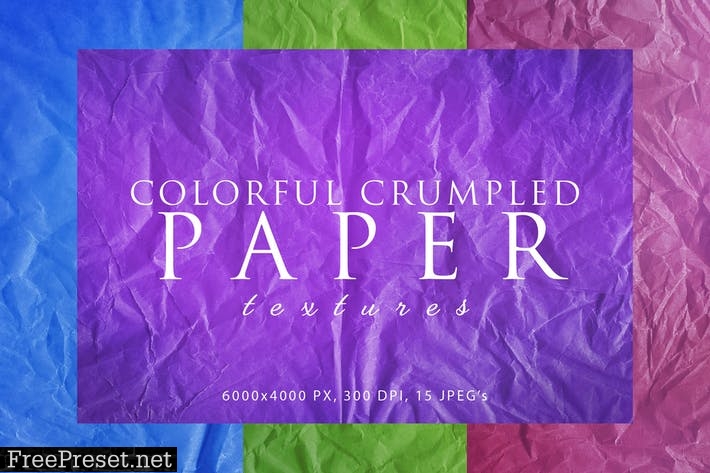 Colorful Crumpled Paper Textures FBBEEW8