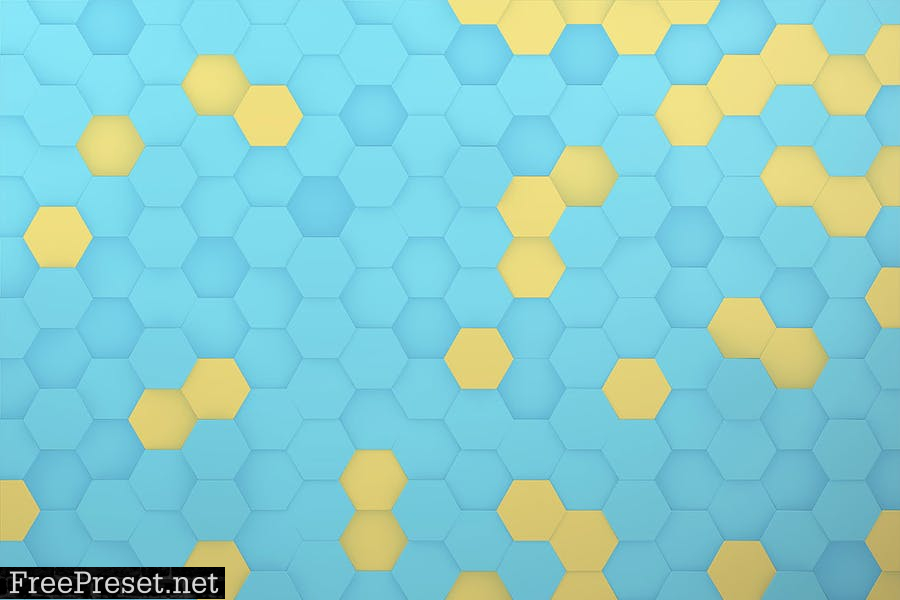 Hexagon 3D Background Set WETLP4P