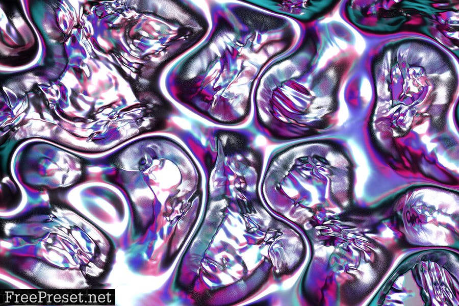 Metallic Liquid Background Set TB7X4DJ