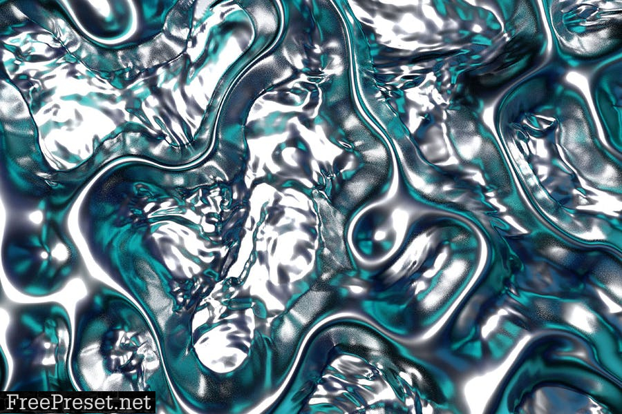 Metallic Liquid Background Set TB7X4DJ