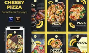Pizza Cheesy Social Media Template VLRN5YC