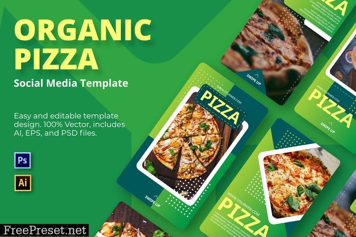 Pizza Organic Social Media Template M3MNGN4