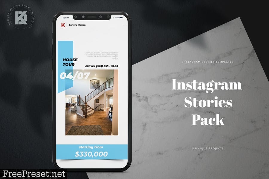 Real Estate Instagram Stories Banners Pack TG2H7ZA