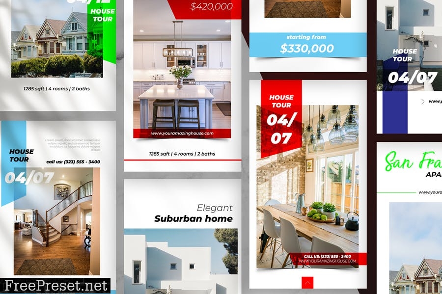 Real Estate Instagram Stories Banners Pack TG2H7ZA