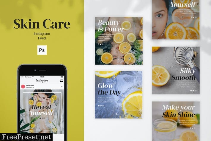 Skin Care Instagram Feed Post Template MLY7Z9T