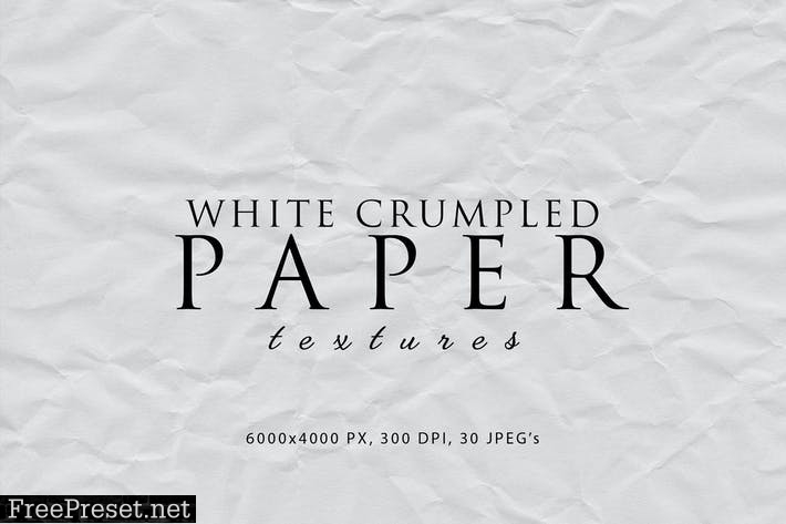 White Crumpled Paper Textures GNLFGXV