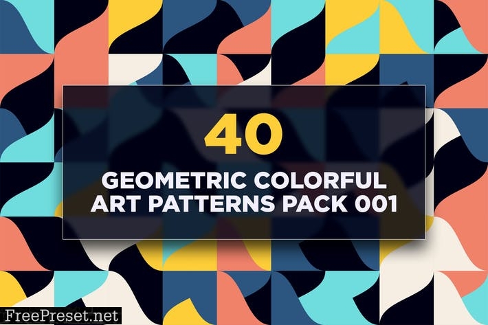 40 Geometric Colorful Art Patterns Pack 001 HYVHM3F