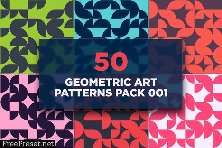 50 Geometric Art Patterns Pack 001 ADWRKHU