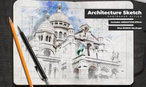 Animated Architecture Sketch Photoshop Action
