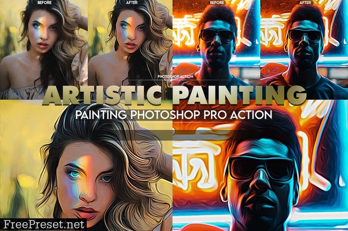 Artistic Painting Photoshop Action G5TFSPC