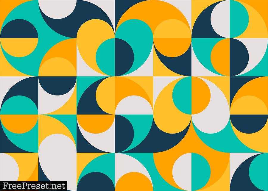 Background Circles Bauhaus Style WWDXGD7