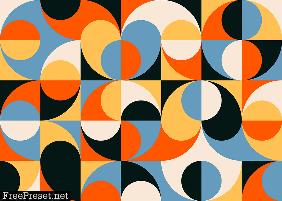 Background Circles Bauhaus Style WWDXGD7