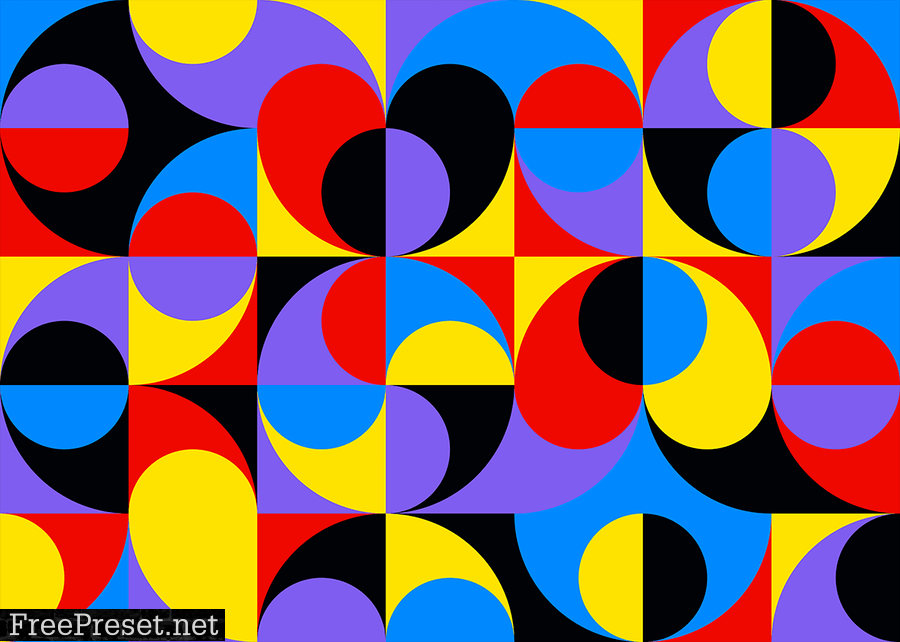 Background Circles Bauhaus Style WWDXGD7