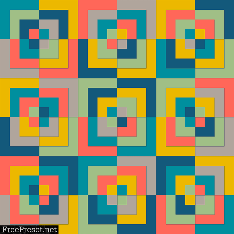 Background Square Colored Shapes MUWH6W