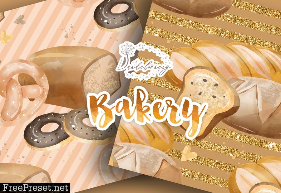 Bakery digital paper pack HED22DZ