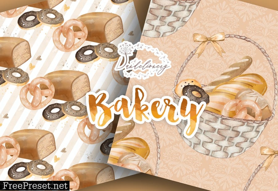 Bakery digital paper pack HED22DZ