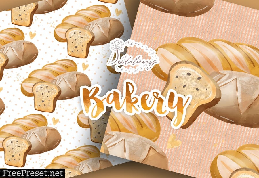 Bakery digital paper pack HED22DZ