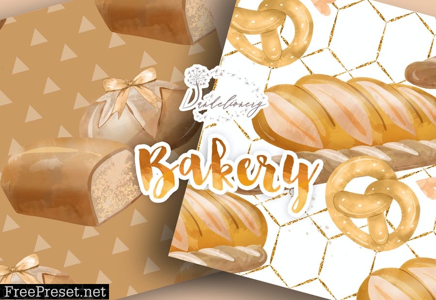 Bakery digital paper pack HED22DZ