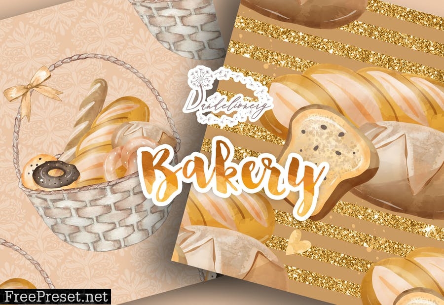 Bakery digital paper pack HED22DZ