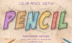Color Pencil Sketch - Photoshop Actions XUAUQS8