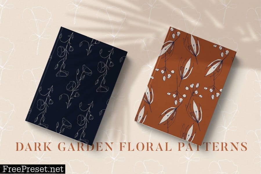 Dark Garden Floral Patterns 9KTD294