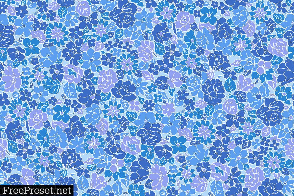 Ditsy Floral in Blue