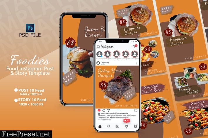 FOODIES INSTAGRAM TEMPLATE V5EDQK7