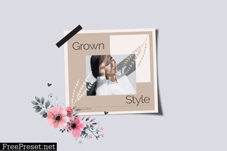 GROWN - Instagram POST & STORY Template Y5ZHY62