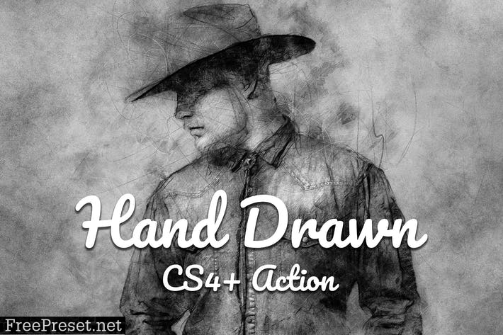 Hand Drawn CS4+ Photoshop Action NB7MWXD