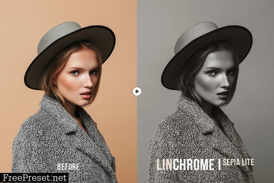 Linchrome Black & White Photoshop Action